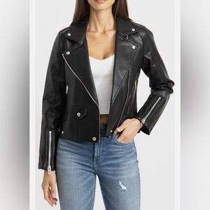 BLANKNYC Faux Leather Moto Jacket